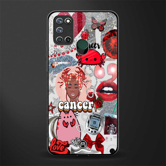 cancer aesthetic collage glass case for realme 7i image