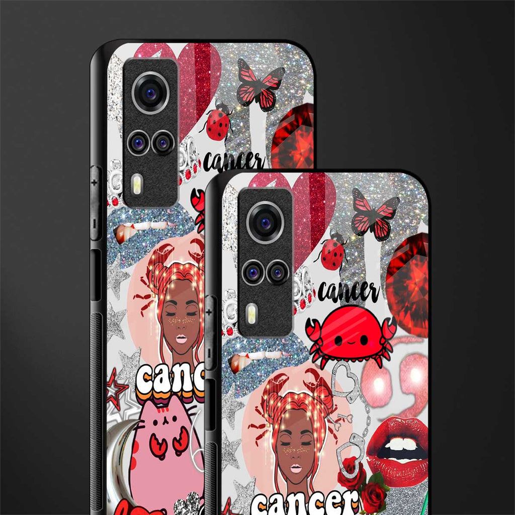 cancer aesthetic collage glass case for vivo y51 image-2