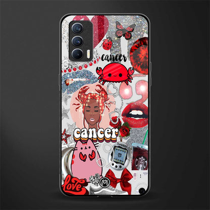 cancer aesthetic collage glass case for realme x7 image