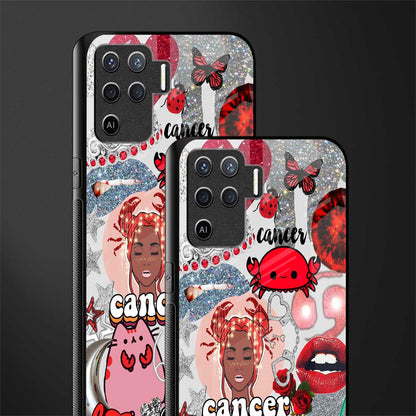 cancer aesthetic collage glass case for oppo f19 pro image-2
