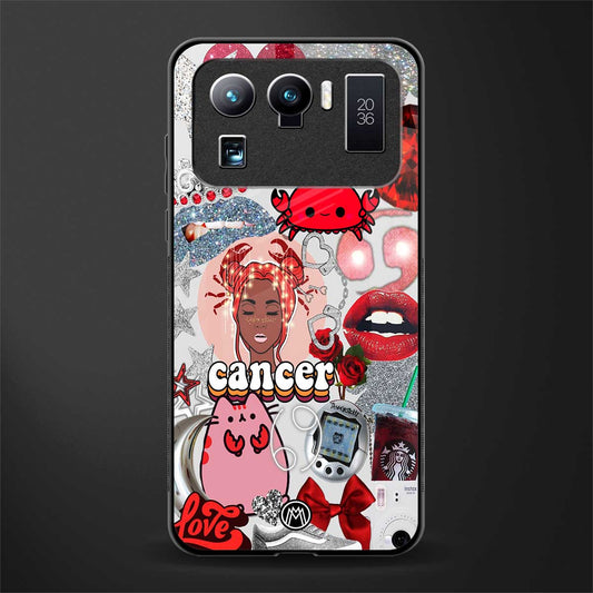 cancer aesthetic collage glass case for mi 11 ultra 5g image