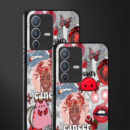 cancer aesthetic collage glass case for vivo v23 pro 5g image-2