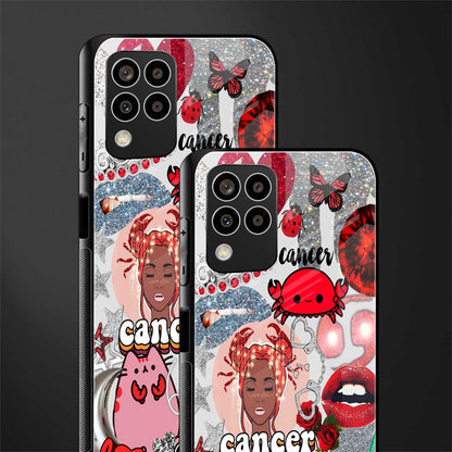 cancer aesthetic collage back phone cover | glass case for samsung galaxy m33 5g