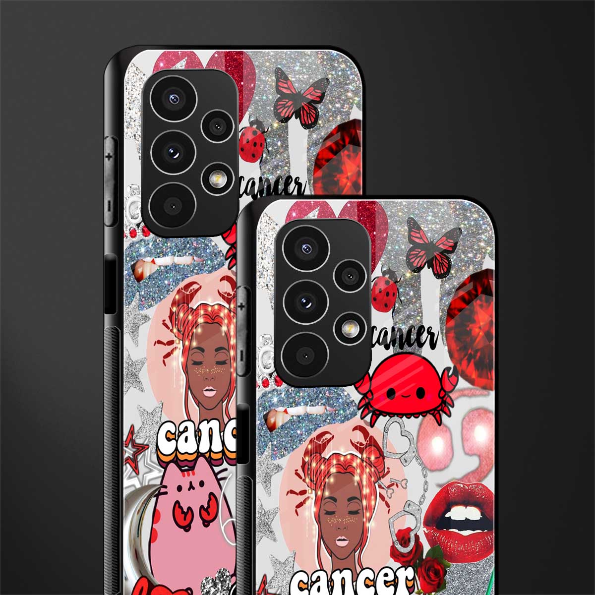 cancer aesthetic collage back phone cover | glass case for samsung galaxy a13 4g