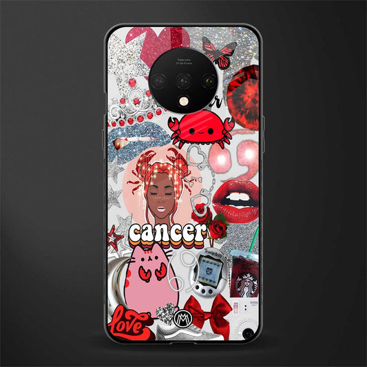 cancer aesthetic collage glass case for oneplus 7t image