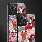 cancer aesthetic collage back phone cover | glass case for oneplus 10r 5g