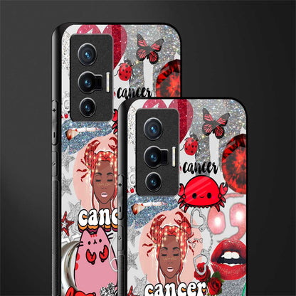 cancer aesthetic collage glass case for vivo x70 image-2