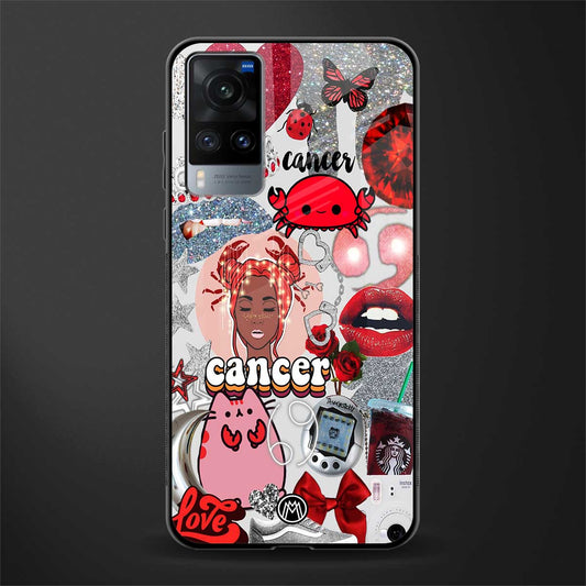 cancer aesthetic collage glass case for vivo x60 image