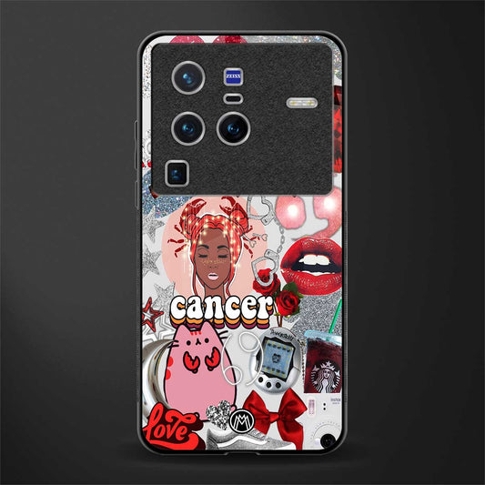 cancer aesthetic collage glass case for vivo x80 pro 5g image