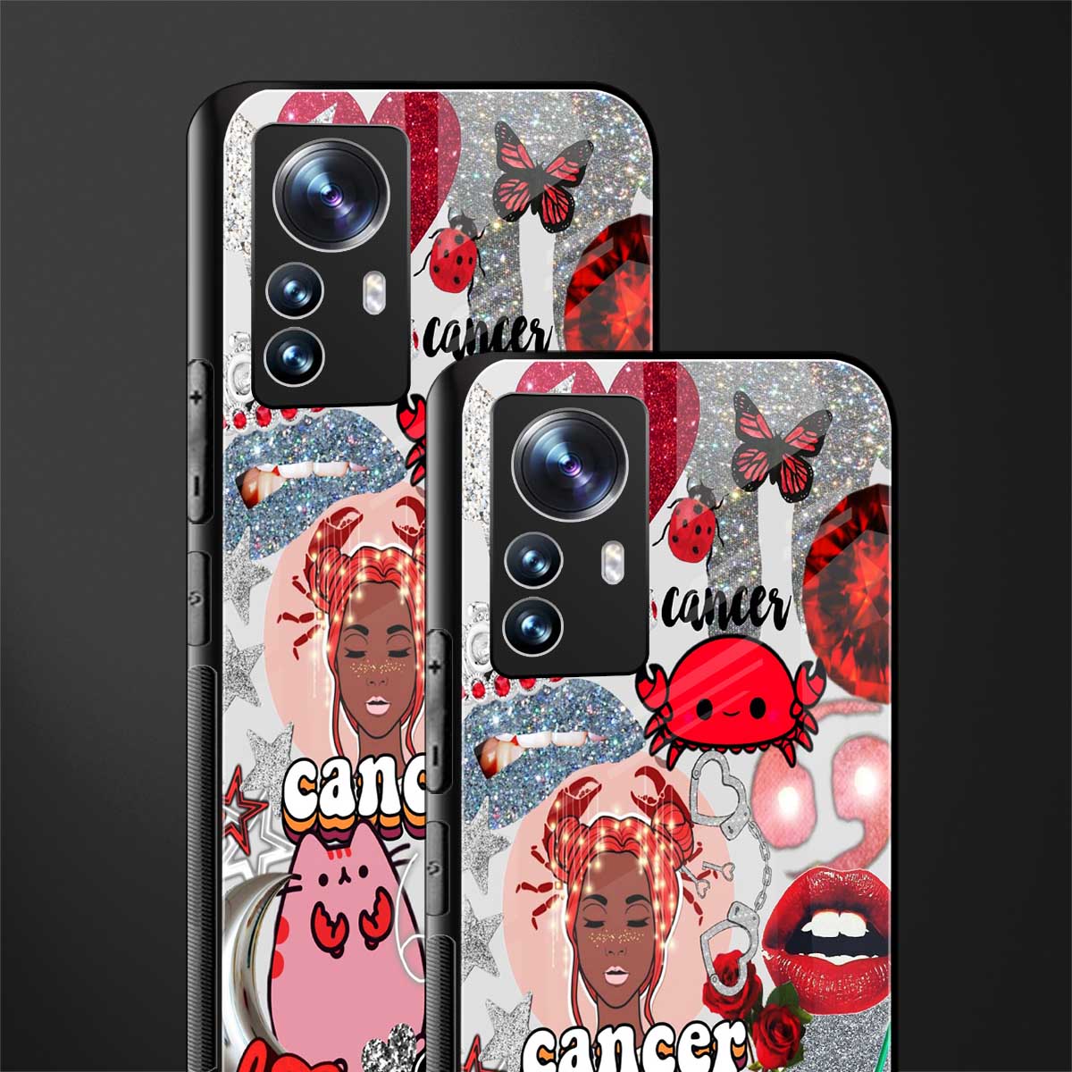 cancer aesthetic collage back phone cover | glass case for xiaomi 12 pro