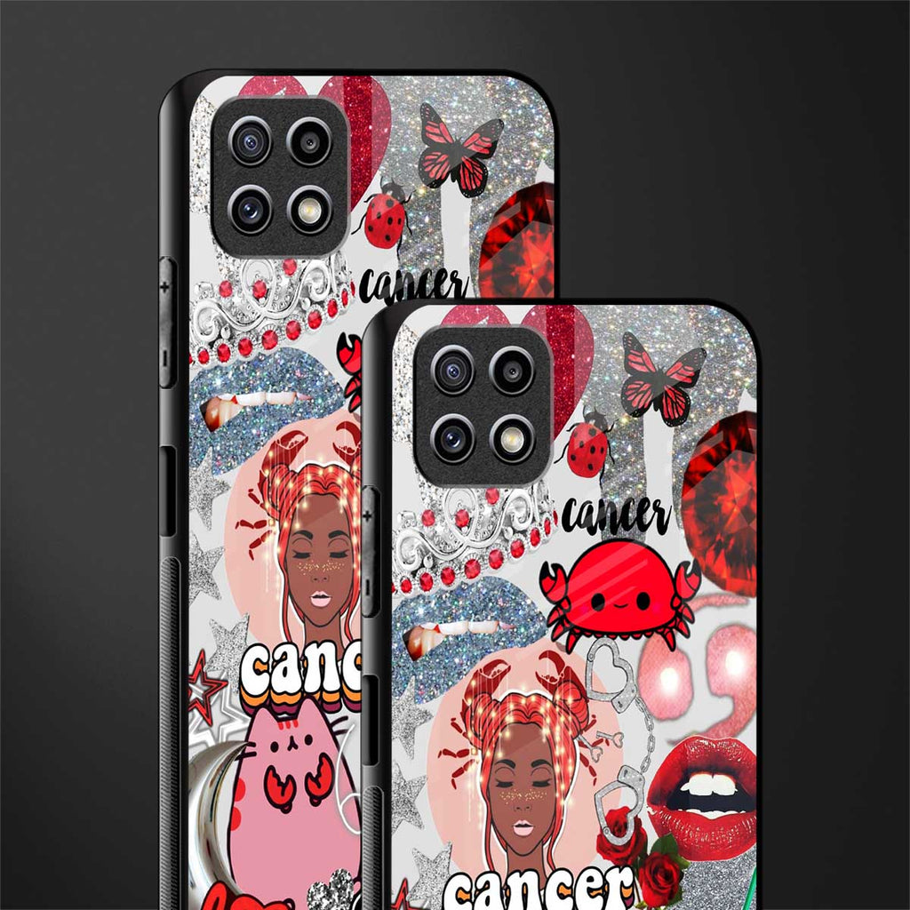cancer aesthetic collage back phone cover | glass case for samsung galaxy f42