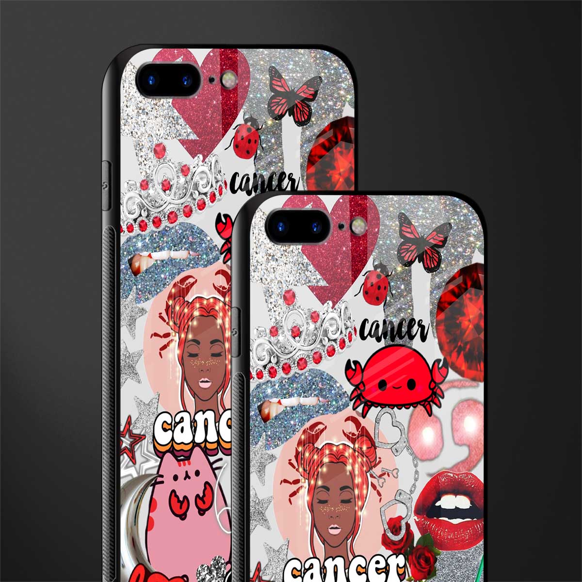 cancer aesthetic collage glass case for iphone 7 plus image-2