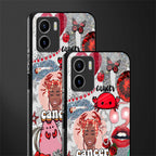 cancer aesthetic collage back phone cover | glass case for vivo y72