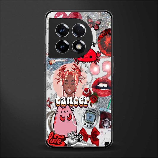 cancer aesthetic collage back phone cover | glass case for oneplus 11