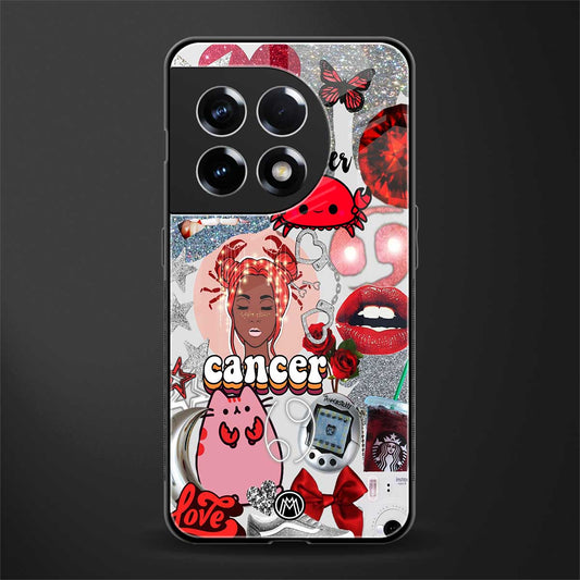 cancer aesthetic collage back phone cover | glass case for oneplus 11r
