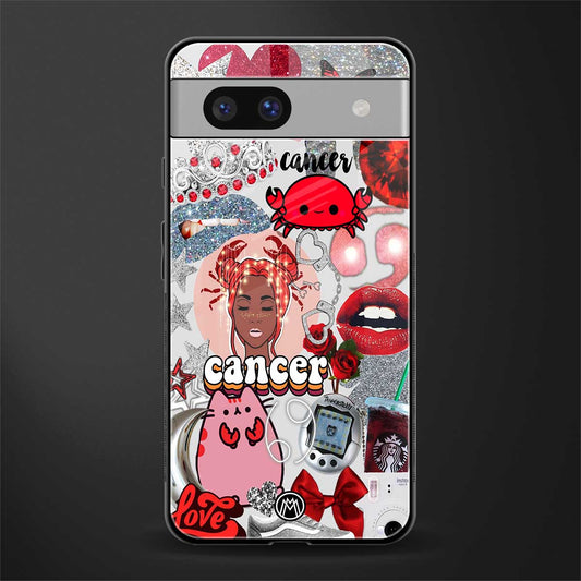 cancer aesthetic collage back phone cover | glass case for Google Pixel 7A
