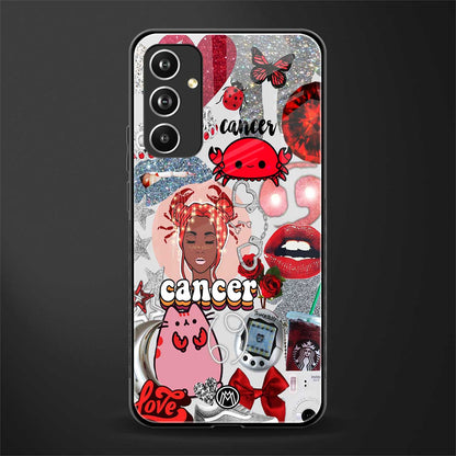 cancer aesthetic collage back phone cover | glass case for samsung galaxy a54 5g