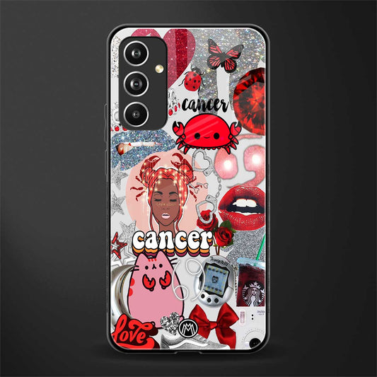cancer aesthetic collage back phone cover | glass case for samsung galaxy a54 5g