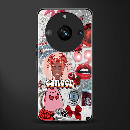 cancer aesthetic collage back phone cover | glass case for realme 11 pro 5g