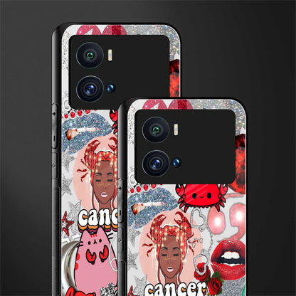 cancer aesthetic collage back phone cover | glass case for iQOO 9 Pro