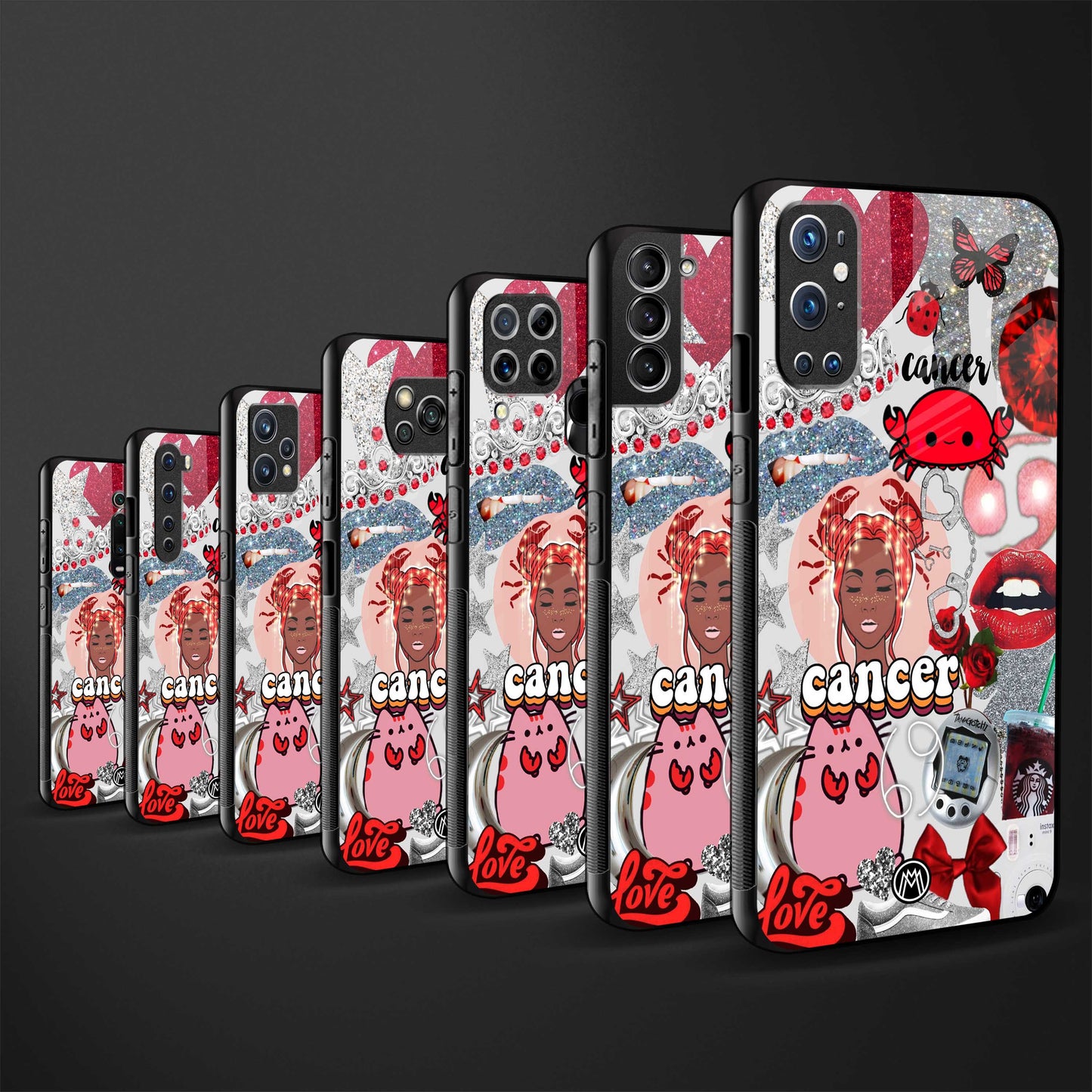 cancer aesthetic collage glass case for realme 8 5g image-3