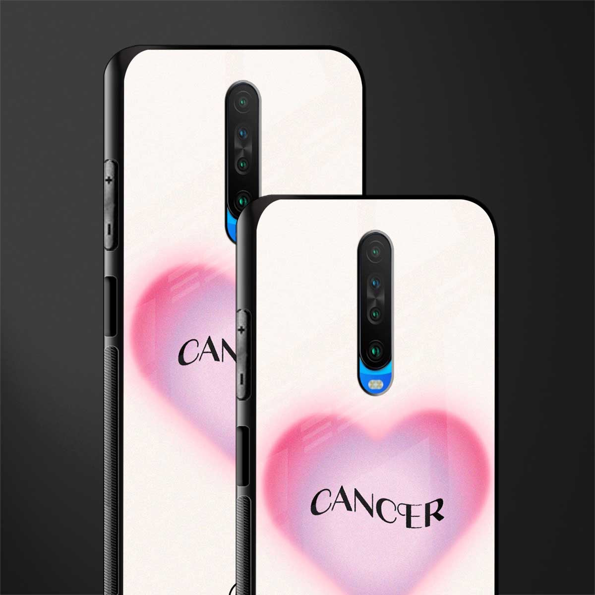 cancer minimalistic glass case for poco x2 image-2