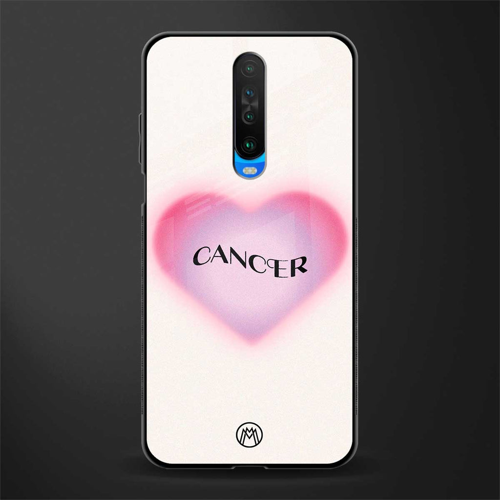 cancer minimalistic glass case for poco x2 image