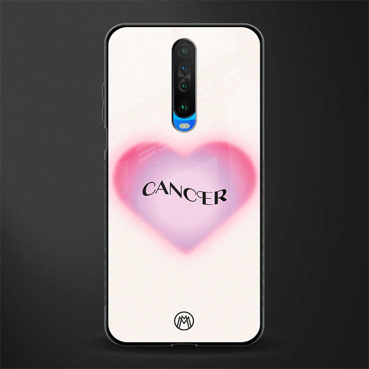 cancer minimalistic glass case for poco x2 image