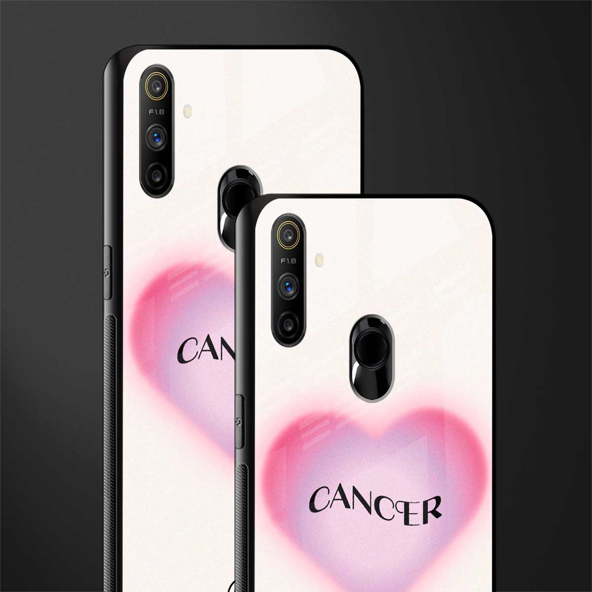 cancer minimalistic glass case for realme narzo 20a image-2