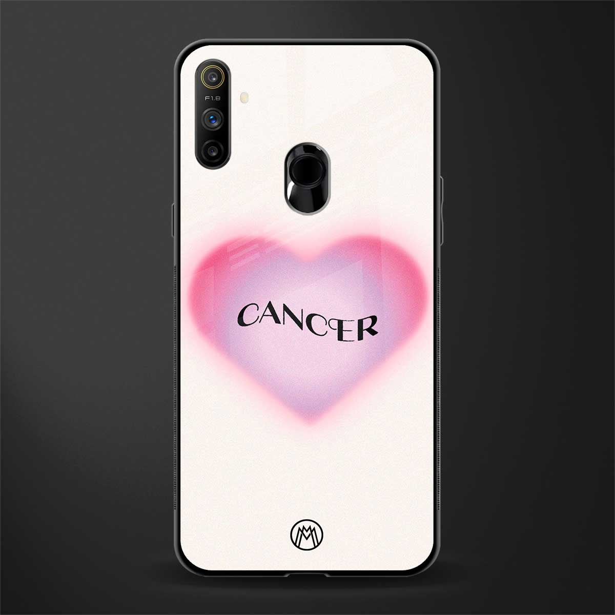 cancer minimalistic glass case for realme narzo 20a image