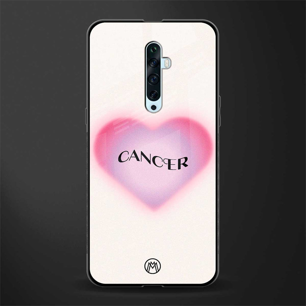 cancer minimalistic glass case for oppo reno 2f image