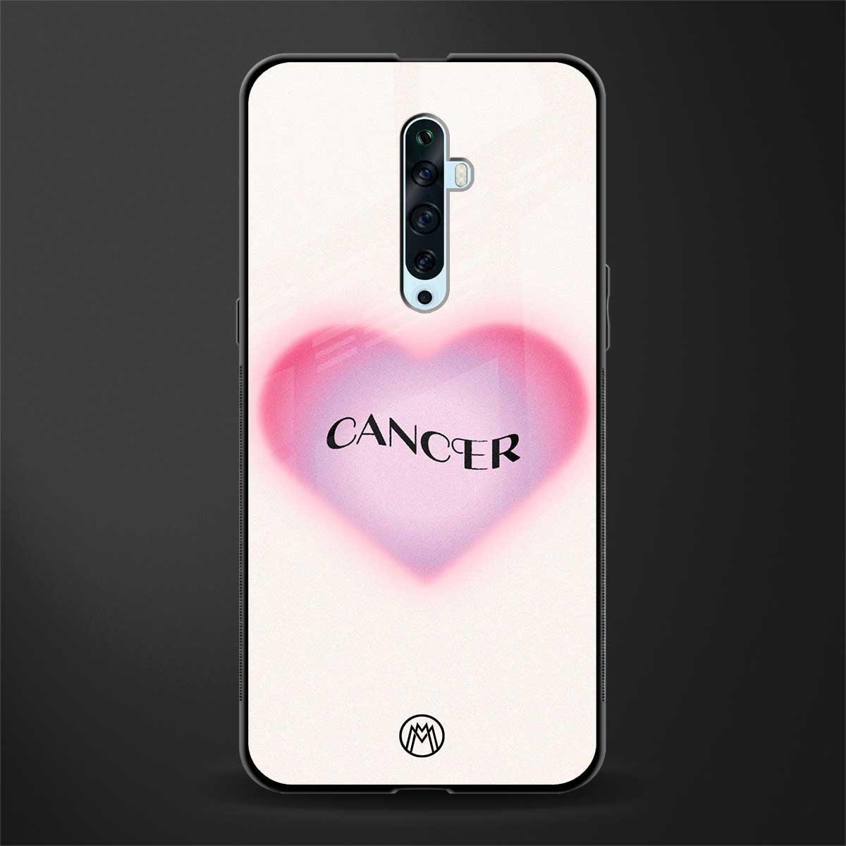 cancer minimalistic glass case for oppo reno 2f image