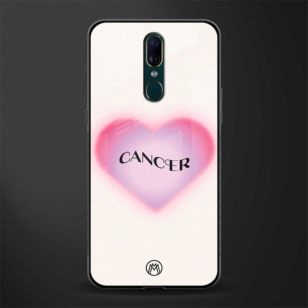 cancer minimalistic glass case for oppo f11 image