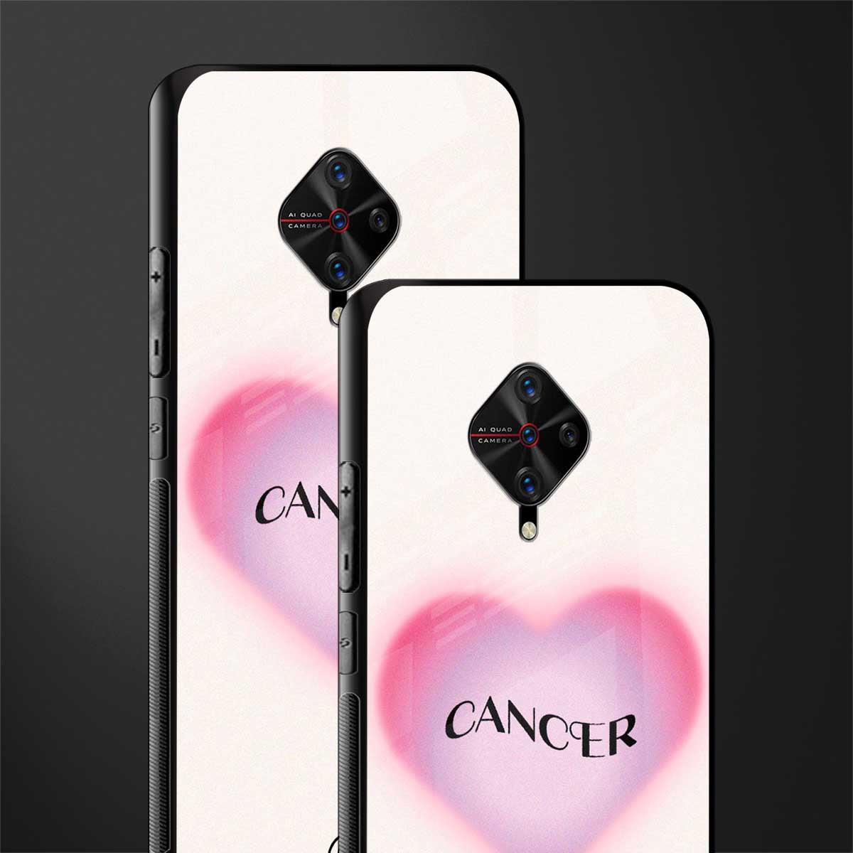 cancer minimalistic glass case for vivo s1 pro image-2