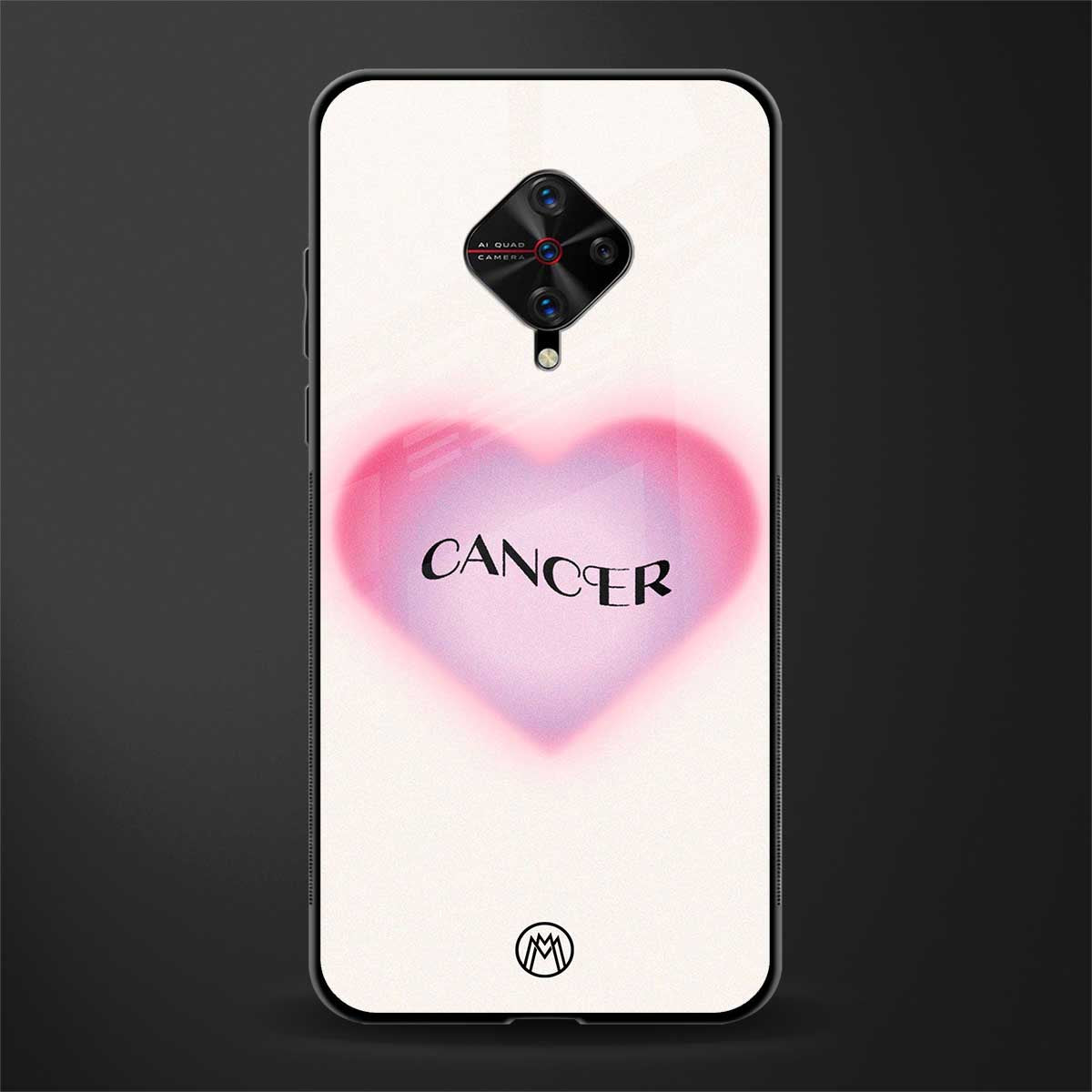 cancer minimalistic glass case for vivo s1 pro image