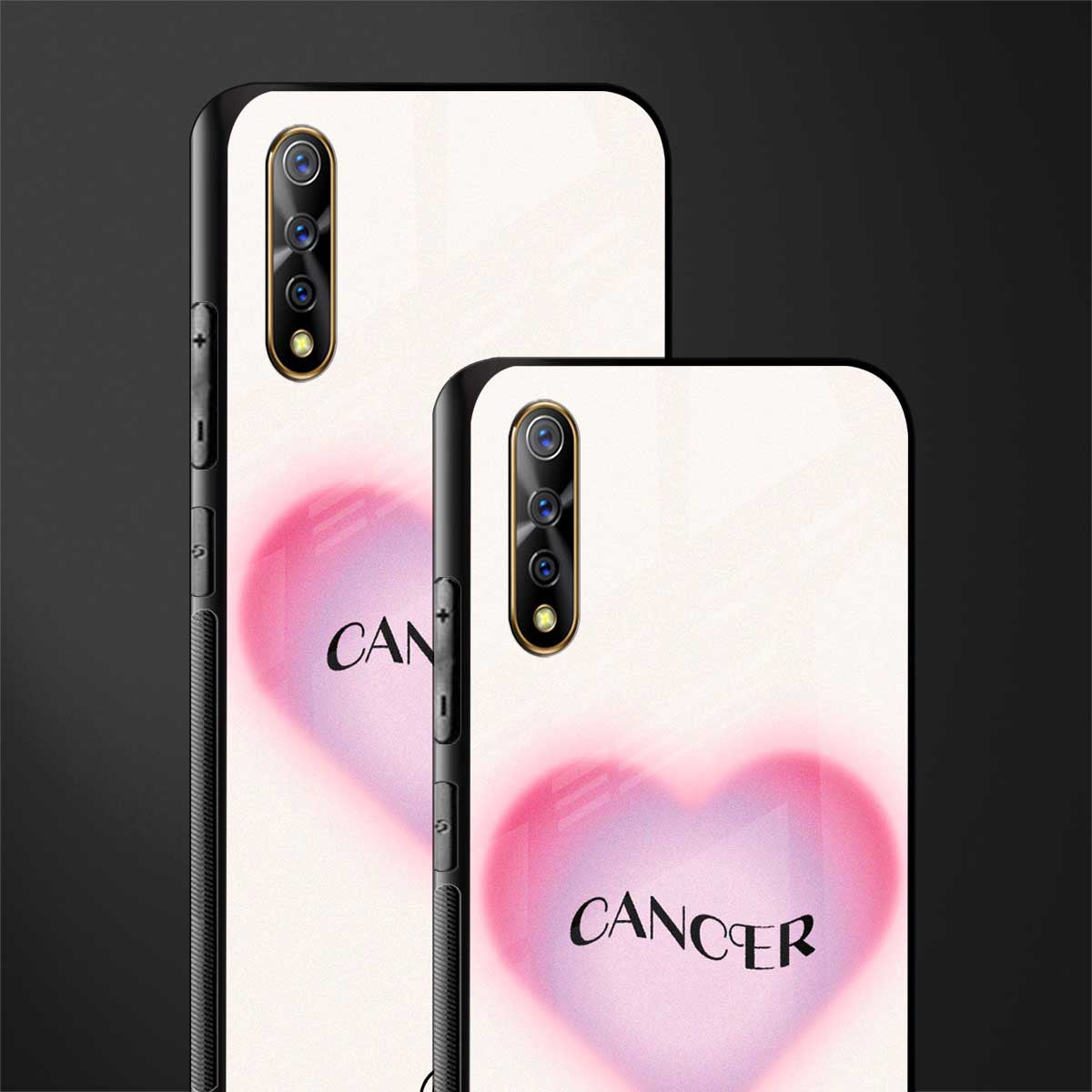 cancer minimalistic glass case for vivo z1x image-2