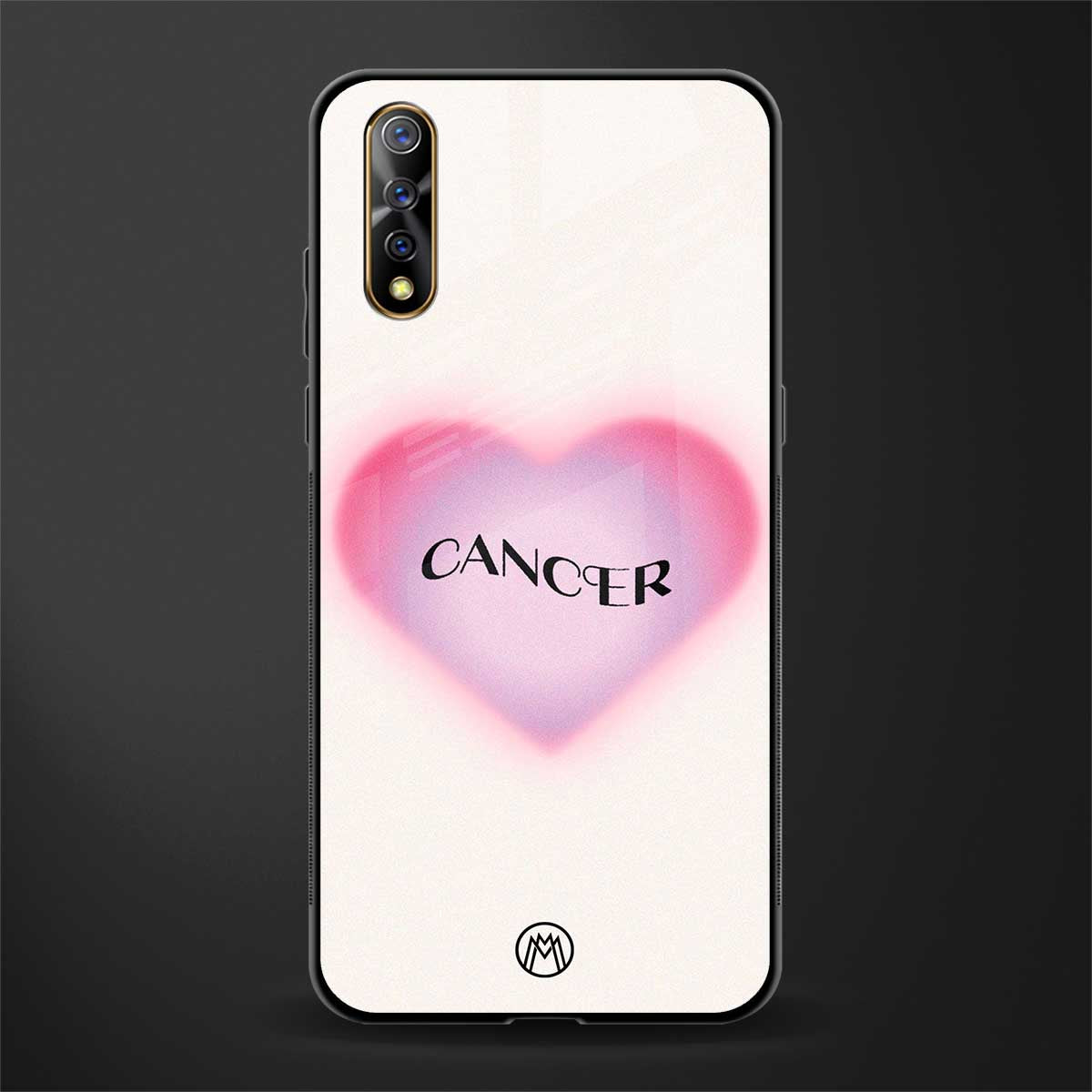 cancer minimalistic glass case for vivo z1x image
