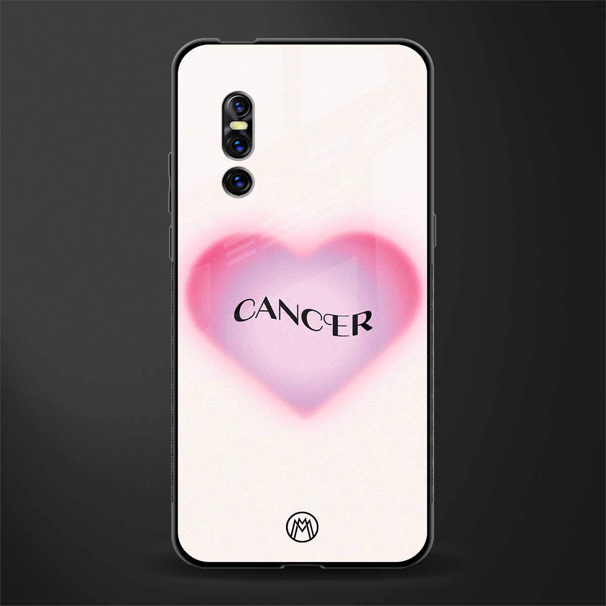cancer minimalistic glass case for vivo v15 pro image