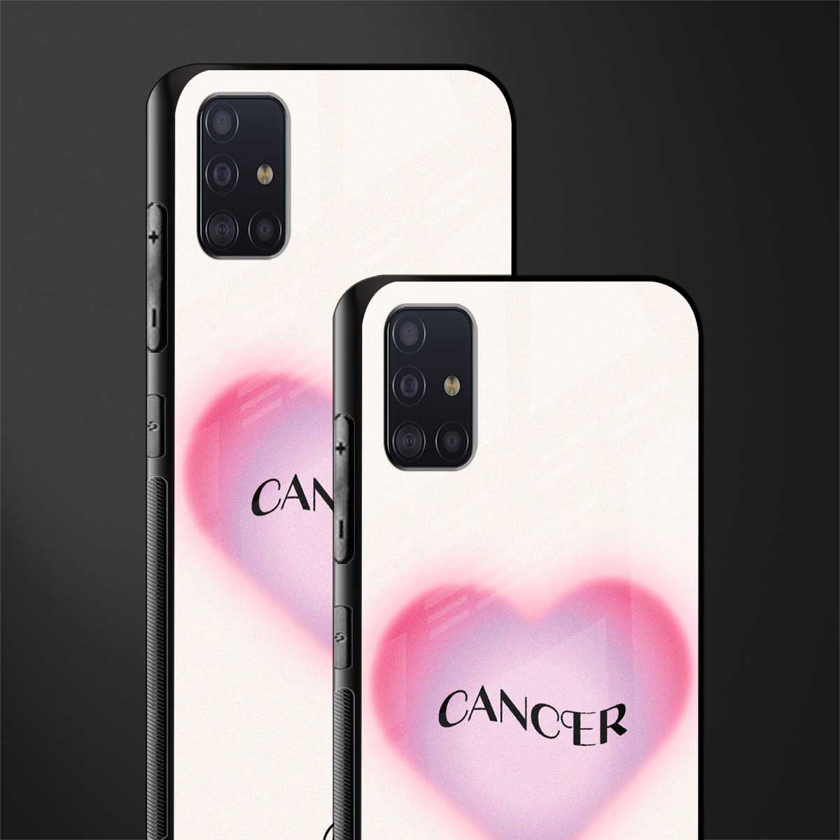 cancer minimalistic glass case for samsung galaxy a71 image-2