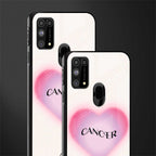 cancer minimalistic glass case for samsung galaxy f41 image-2