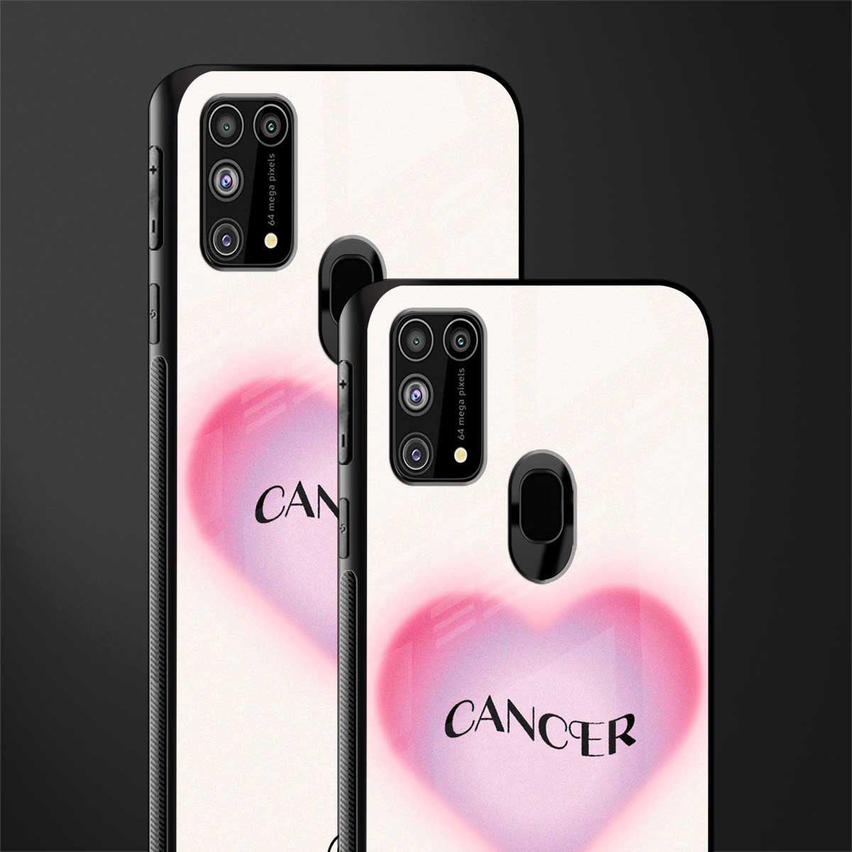 cancer minimalistic glass case for samsung galaxy f41 image-2