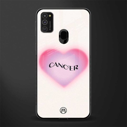 cancer minimalistic glass case for samsung galaxy m21 image