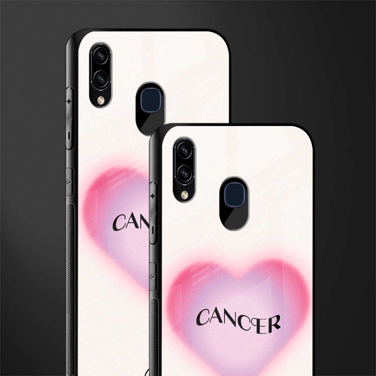 cancer minimalistic glass case for samsung galaxy a30 image-2