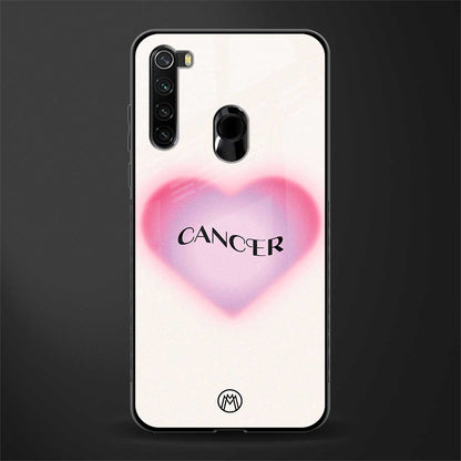cancer minimalistic glass case for redmi note 8 image