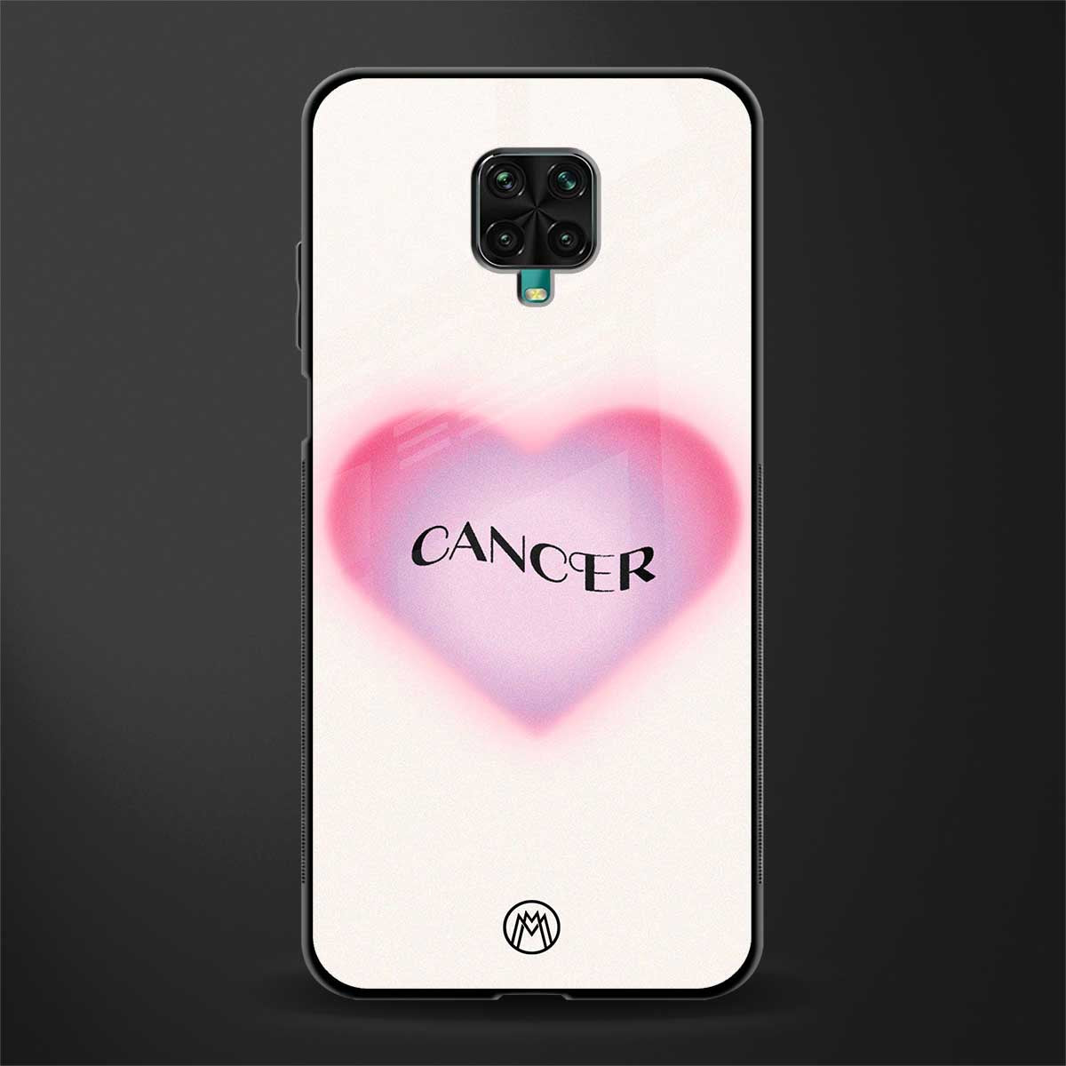 cancer minimalistic glass case for redmi note 9 pro image