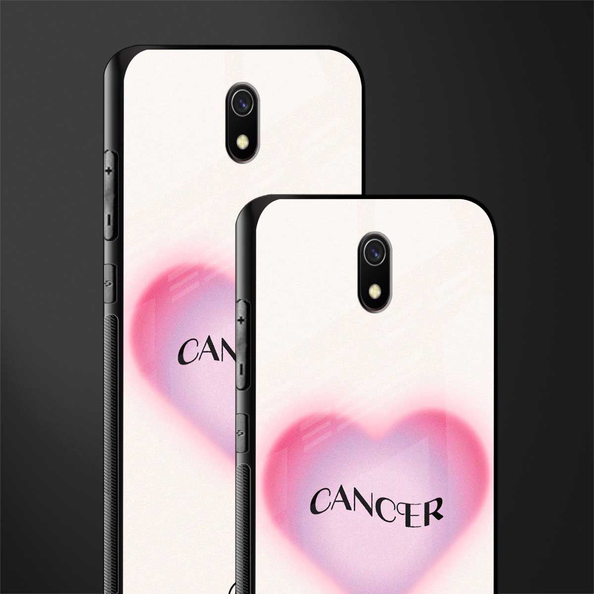 cancer minimalistic glass case for redmi 8a image-2