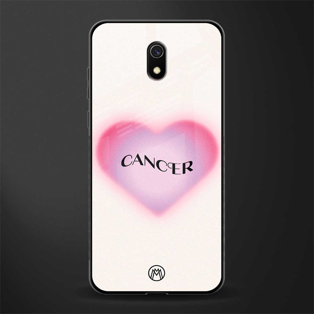 cancer minimalistic glass case for redmi 8a image