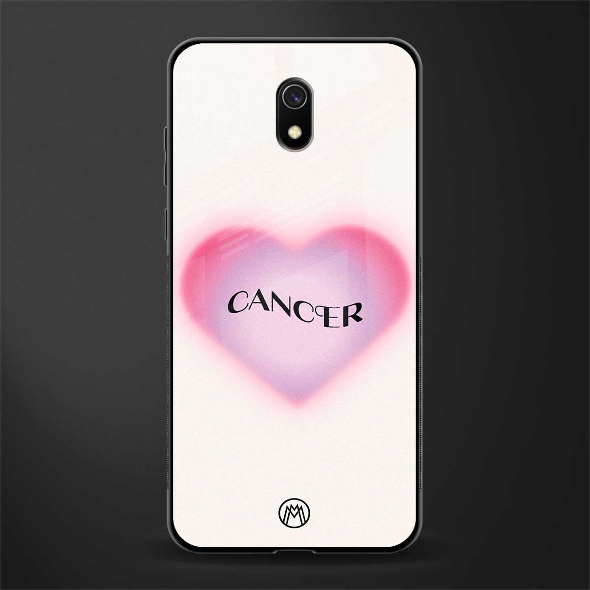cancer minimalistic glass case for redmi 8a image