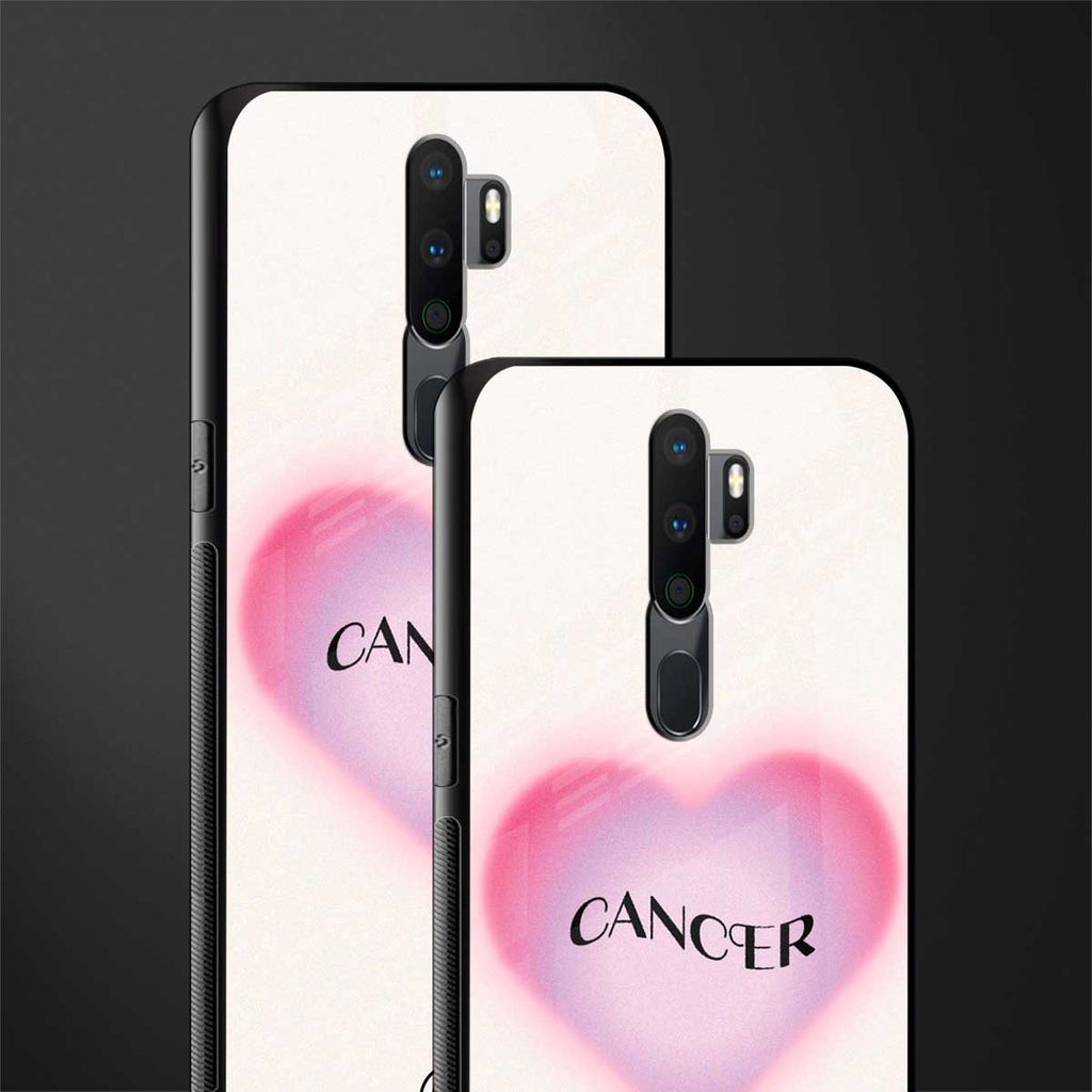 cancer minimalistic glass case for oppo a9 2020 image-2