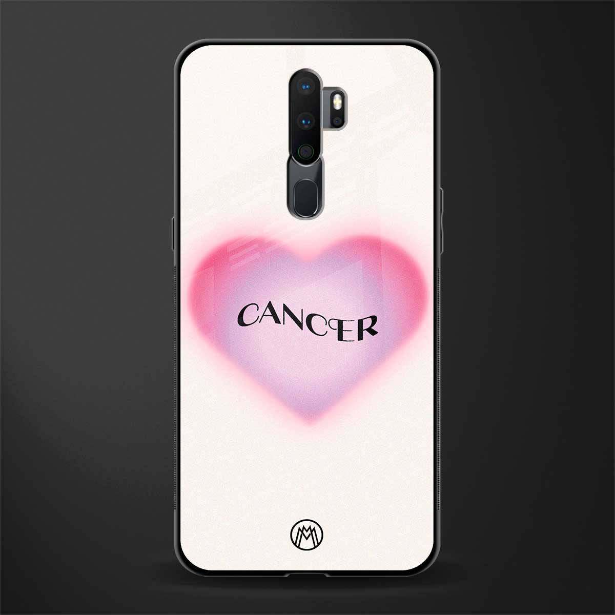 cancer minimalistic glass case for oppo a5 2020 image